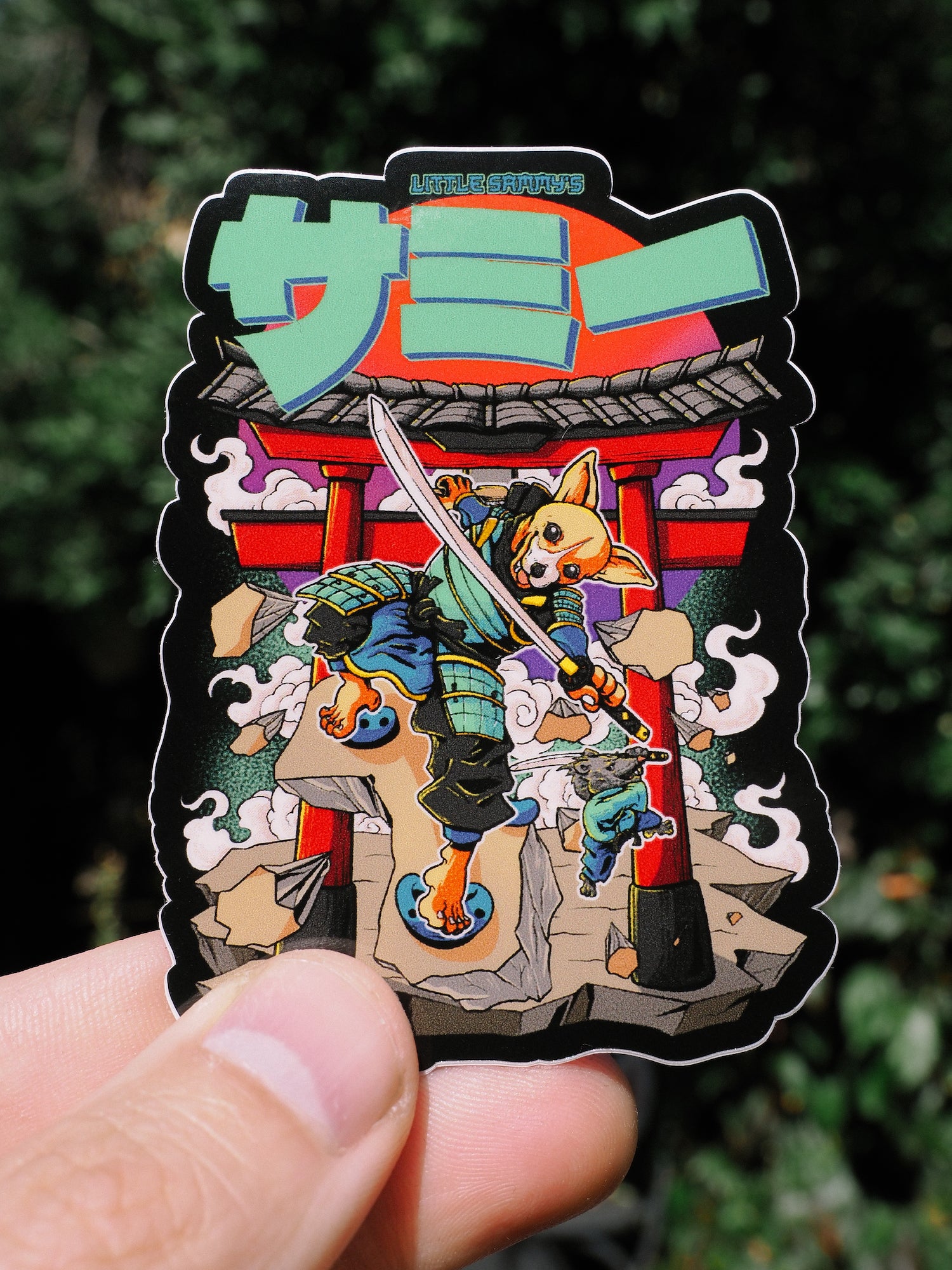 'Sammy the Samurai' Vinyl Sticker - Little Sammy's